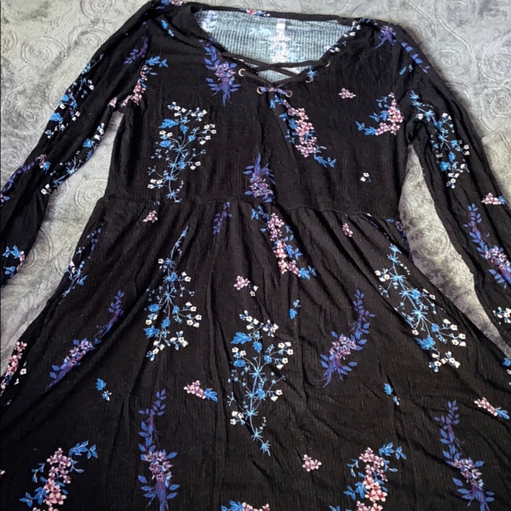 Long sleeve black dress